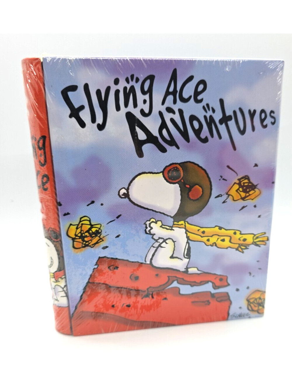 Vintage Snoopy Peanuts Flying Ace Adventures Book Style Candy expired TIN NIB